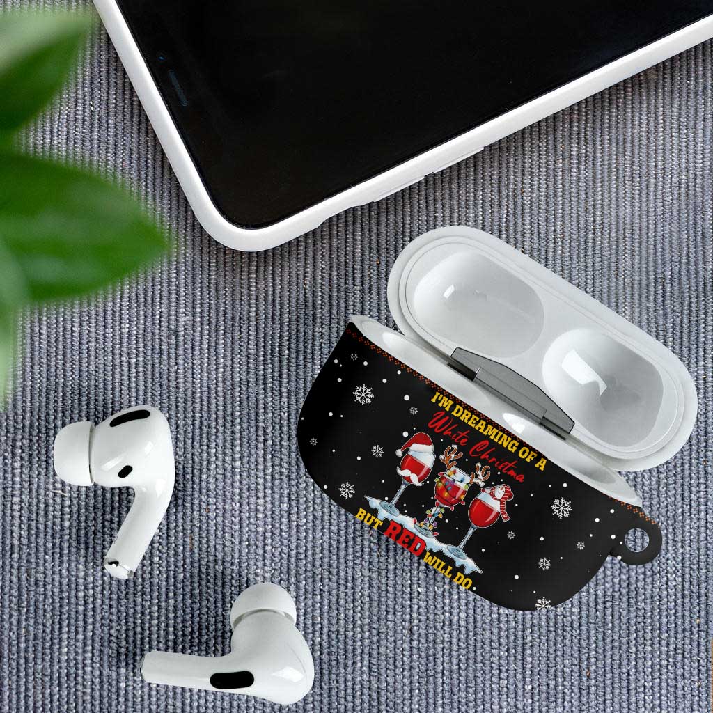 Wine Red Christmas Christmas Christmas AirPods Case Xmas Holiday Patterns - Wonder Print Shop