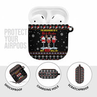 Wine Red Christmas Christmas Christmas AirPods Case Xmas Holiday Patterns - Wonder Print Shop
