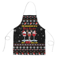 Wine Red Christmas Christmas Christmas Apron Xmas Holiday Patterns - Wonder Print Shop