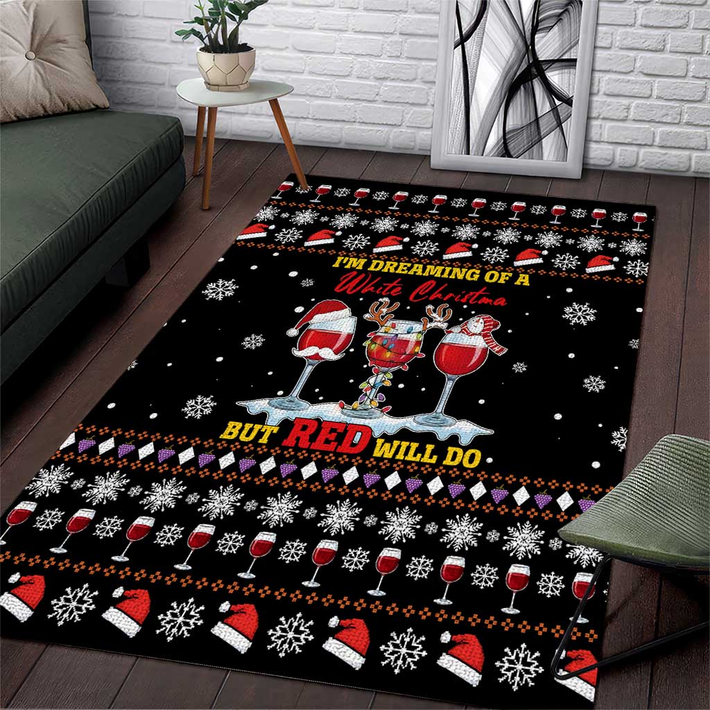 Wine Red Christmas Christmas Christmas Area Rug Xmas Holiday Patterns - Wonder Print Shop