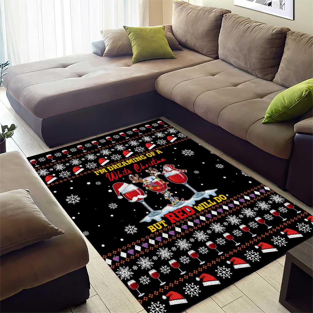 Wine Red Christmas Christmas Christmas Area Rug Xmas Holiday Patterns - Wonder Print Shop
