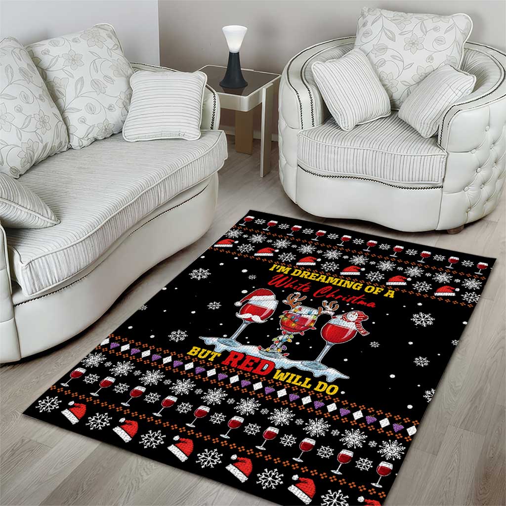 Wine Red Christmas Christmas Christmas Area Rug Xmas Holiday Patterns - Wonder Print Shop
