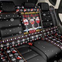 Wine Red Christmas Christmas Christmas Back Car Seat Cover Xmas Holiday Patterns - Wonder Print Shop