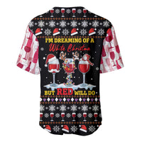Wine Red Christmas Christmas Christmas Baseball Jersey Xmas Holiday Patterns - Wonder Print Shop