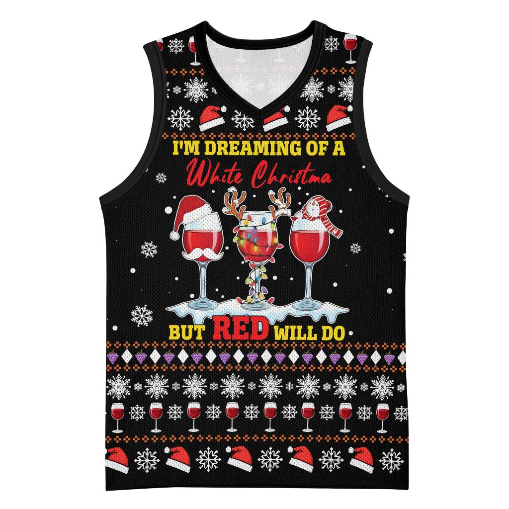 Wine Red Christmas Christmas Christmas Basketball Jersey Xmas Holiday Patterns - Wonder Print Shop
