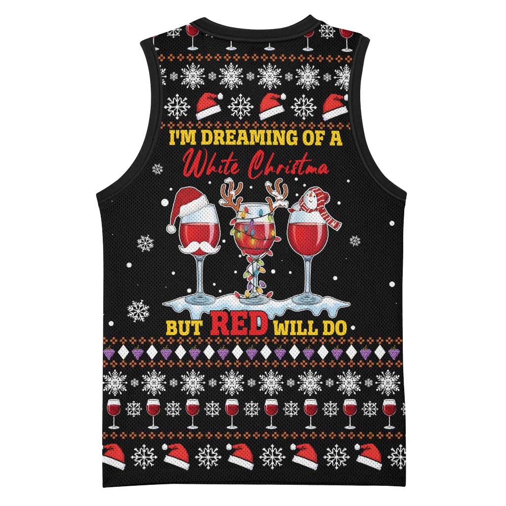 Wine Red Christmas Christmas Christmas Basketball Jersey Xmas Holiday Patterns - Wonder Print Shop