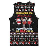 Wine Red Christmas Christmas Christmas Basketball Jersey Xmas Holiday Patterns - Wonder Print Shop