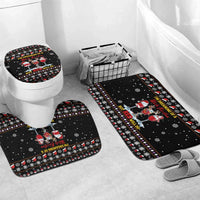 Wine Red Christmas Christmas Christmas Bathroom Set Xmas Holiday Patterns - Wonder Print Shop