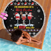 Wine Red Christmas Christmas Christmas Beach Blanket Xmas Holiday Patterns - Wonder Print Shop
