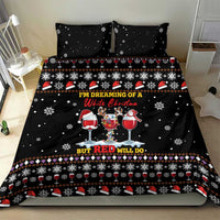 Wine Red Christmas Christmas Christmas Bedding Set Xmas Holiday Patterns - Wonder Print Shop