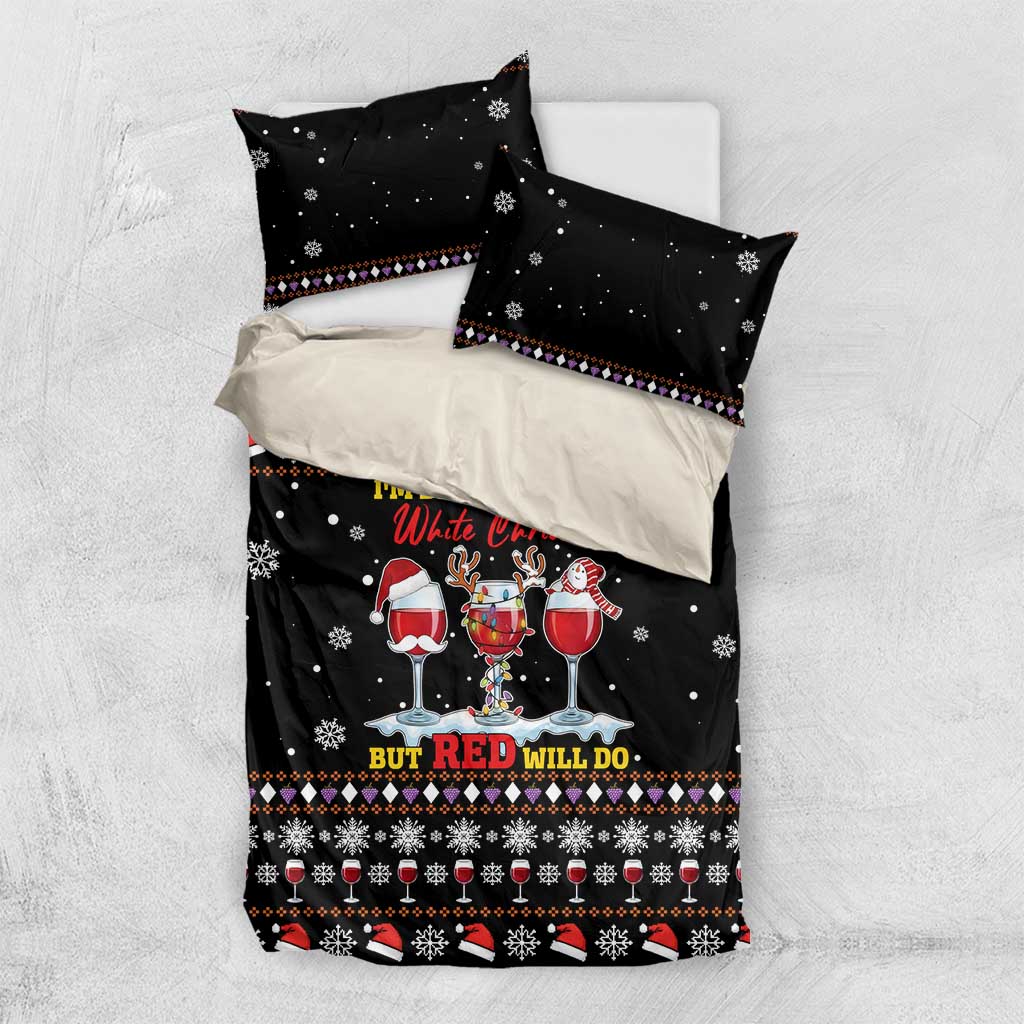 Wine Red Christmas Christmas Christmas Bedding Set Xmas Holiday Patterns - Wonder Print Shop