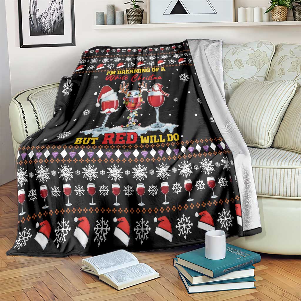 Wine Red Christmas Christmas Christmas Blanket Xmas Holiday Patterns - Wonder Print Shop