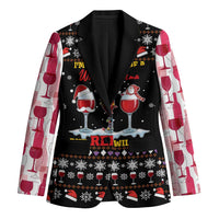 Wine Red Christmas Christmas Christmas Blazer Xmas Holiday Patterns - Wonder Print Shop