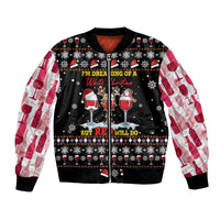 Wine Red Christmas Christmas Christmas Bomber Jacket Xmas Holiday Patterns - Wonder Print Shop