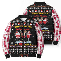 Wine Red Christmas Christmas Christmas Bomber Puffer Jacket Xmas Holiday Patterns - Wonder Print Shop