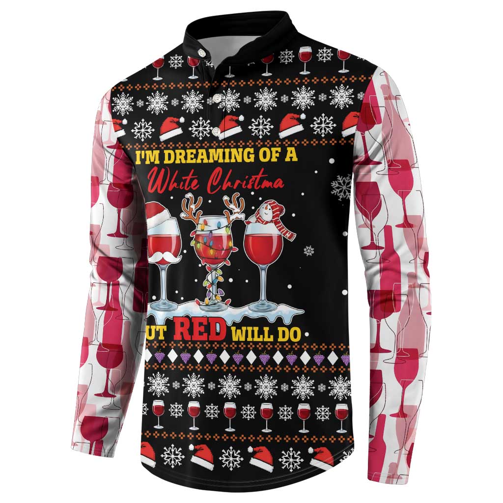 Wine Red Christmas Christmas Christmas Button Sweatshirt Xmas Holiday Patterns - Wonder Print Shop