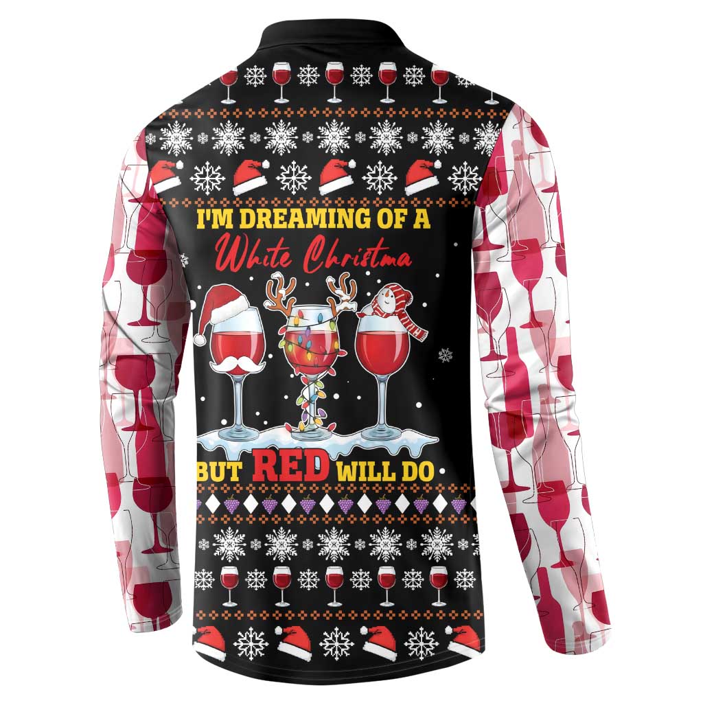 Wine Red Christmas Christmas Christmas Button Sweatshirt Xmas Holiday Patterns - Wonder Print Shop