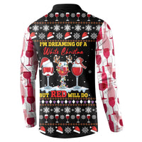Wine Red Christmas Christmas Christmas Button Sweatshirt Xmas Holiday Patterns - Wonder Print Shop