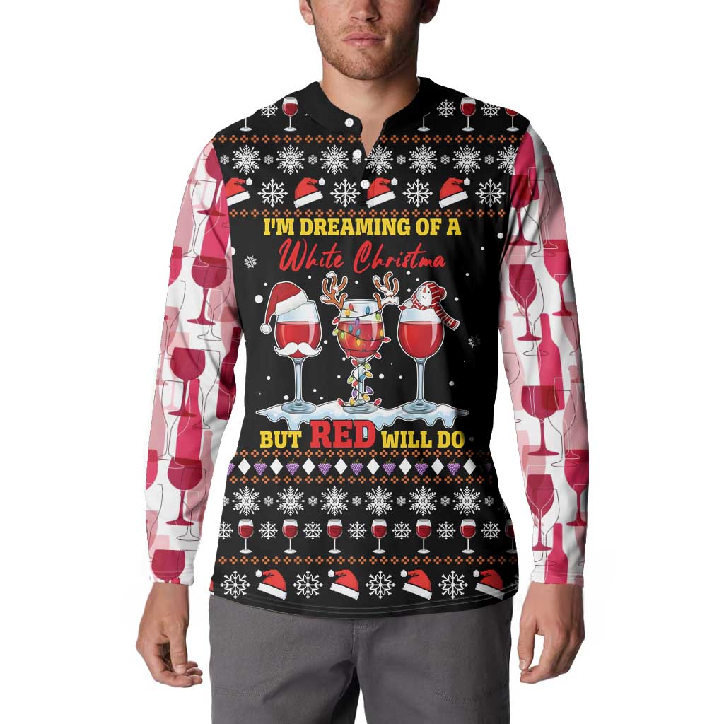 Wine Red Christmas Christmas Christmas Button Sweatshirt Xmas Holiday Patterns - Wonder Print Shop