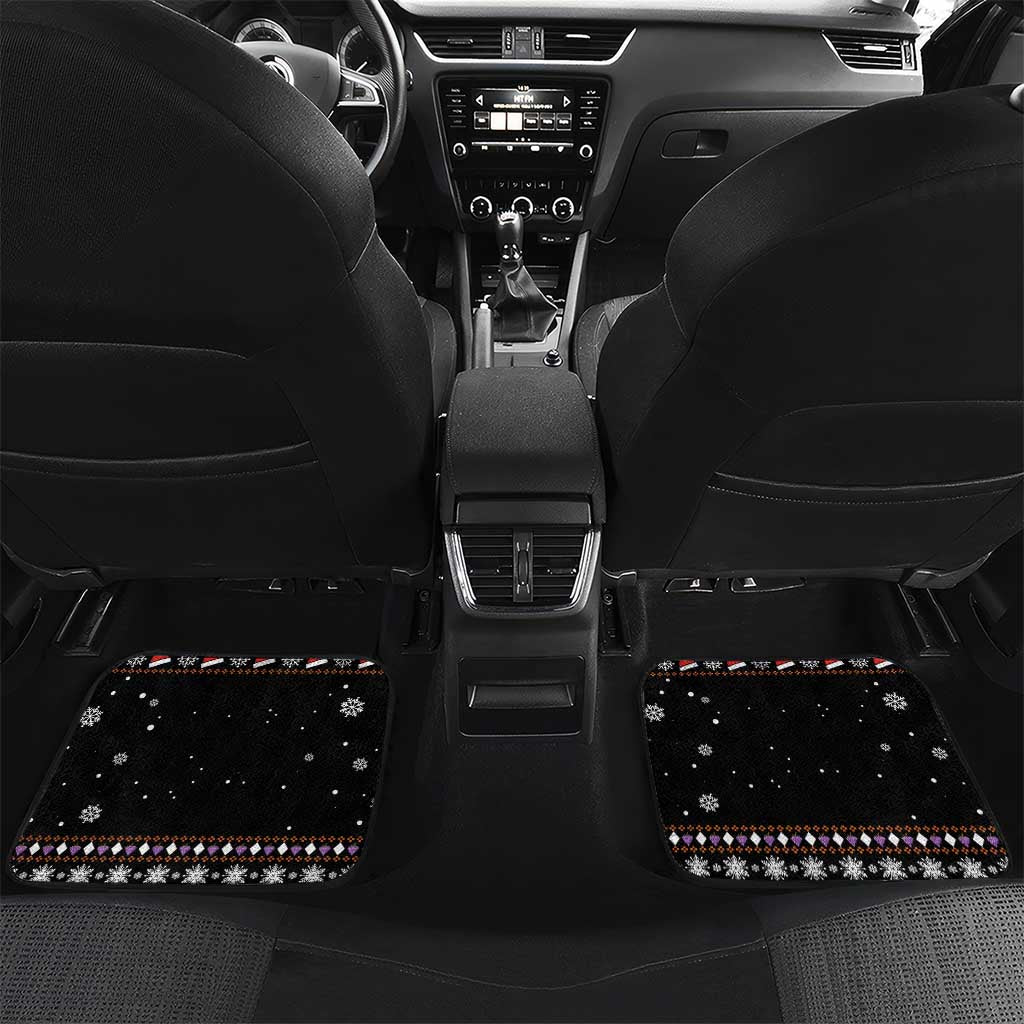 Wine Red Christmas Christmas Christmas Car Mats Xmas Holiday Patterns - Wonder Print Shop