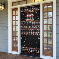 Wine Red Christmas Christmas Christmas Door Cover Xmas Holiday Patterns - Wonder Print Shop