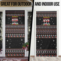 Wine Red Christmas Christmas Christmas Door Cover Xmas Holiday Patterns - Wonder Print Shop