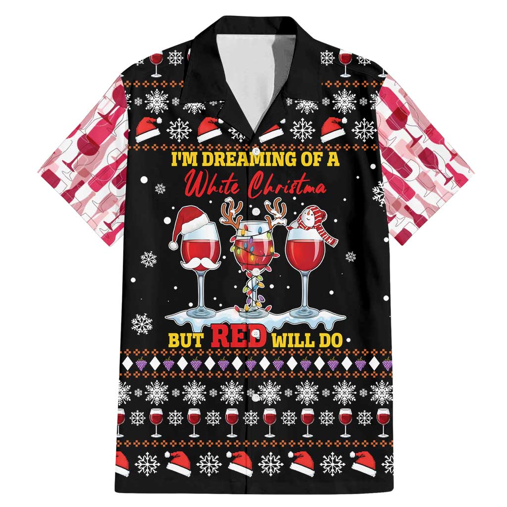 Wine Red Christmas Christmas Christmas Family Matching Mermaid Dress and Hawaiian Shirt Xmas Holiday Patterns - Wonder Print Shop