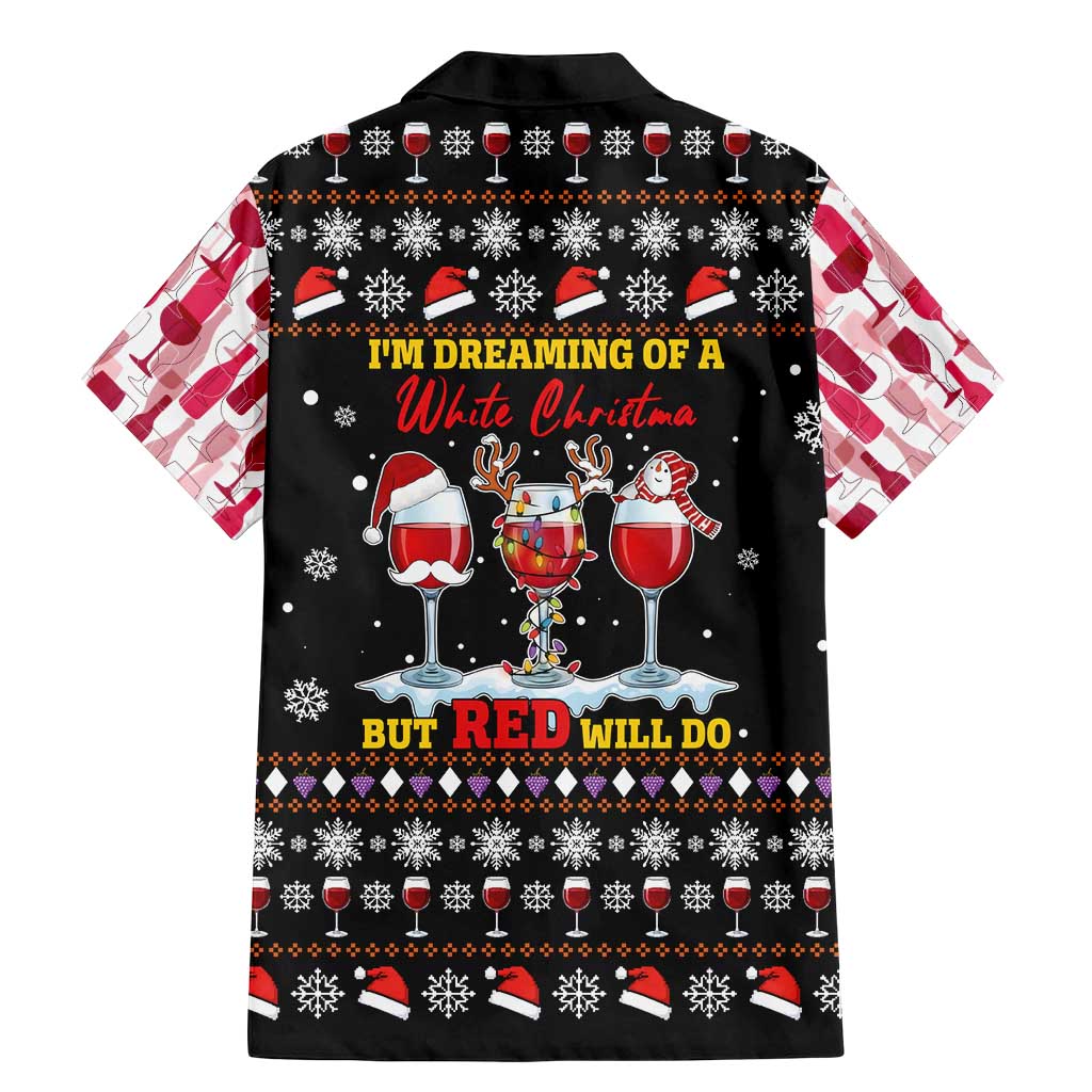 Wine Red Christmas Christmas Christmas Family Matching Mermaid Dress and Hawaiian Shirt Xmas Holiday Patterns - Wonder Print Shop