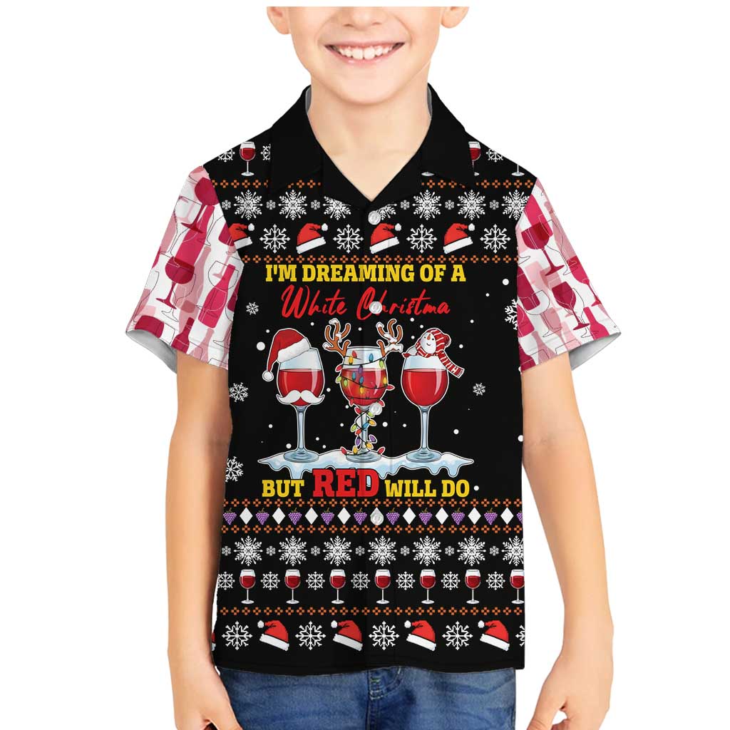 Wine Red Christmas Christmas Christmas Family Matching Mermaid Dress and Hawaiian Shirt Xmas Holiday Patterns - Wonder Print Shop