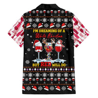 Wine Red Christmas Christmas Christmas Family Matching Off The Shoulder Long Sleeve Dress and Hawaiian Shirt Xmas Holiday Patterns - Wonder Print Shop