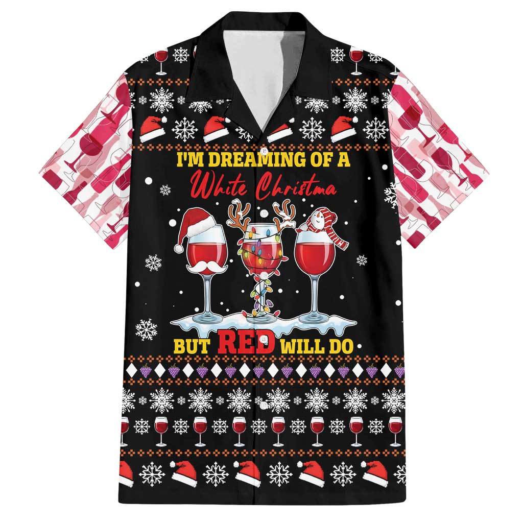 Wine Red Christmas Christmas Christmas Family Matching Off Shoulder Maxi Dress and Hawaiian Shirt Xmas Holiday Patterns - Wonder Print Shop