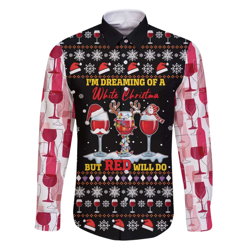 Wine Red Christmas Christmas Christmas Family Matching Puletasi and Hawaiian Shirt Xmas Holiday Patterns - Wonder Print Shop