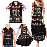 Wine Red Christmas Christmas Christmas Family Matching Summer Maxi Dress and Hawaiian Shirt Xmas Holiday Patterns - Wonder Print Shop