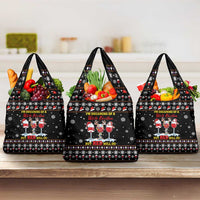 Wine Red Christmas Christmas Christmas Grocery Bag Xmas Holiday Patterns - Wonder Print Shop