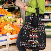 Wine Red Christmas Christmas Christmas Grocery Bag Xmas Holiday Patterns - Wonder Print Shop