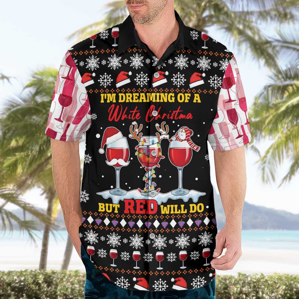 Wine Red Christmas Christmas Christmas Hawaiian Shirt Xmas Holiday Patterns - Wonder Print Shop