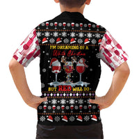 Wine Red Christmas Christmas Christmas Hawaiian Shirt Xmas Holiday Patterns - Wonder Print Shop