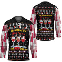 Wine Red Christmas Christmas Christmas Hockey Jersey Xmas Holiday Patterns - Wonder Print Shop