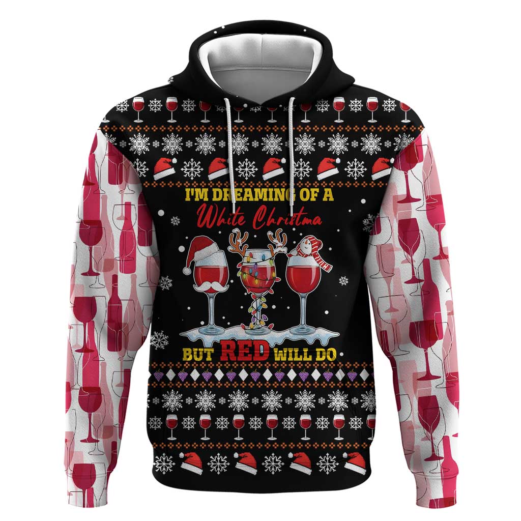 Wine Red Christmas Christmas Christmas Hoodie Xmas Holiday Patterns - Wonder Print Shop