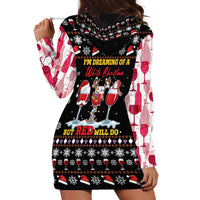 Wine Red Christmas Christmas Christmas Hoodie Dress Xmas Holiday Patterns - Wonder Print Shop