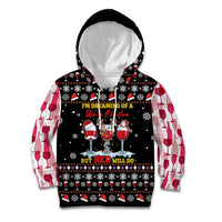 Wine Red Christmas Christmas Christmas Kid Hoodie Xmas Holiday Patterns - Wonder Print Shop