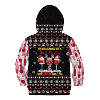 Wine Red Christmas Christmas Christmas Kid Hoodie Xmas Holiday Patterns - Wonder Print Shop