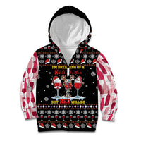 Wine Red Christmas Christmas Christmas Kid Hoodie Xmas Holiday Patterns - Wonder Print Shop
