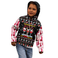 Wine Red Christmas Christmas Christmas Kid Hoodie Xmas Holiday Patterns - Wonder Print Shop