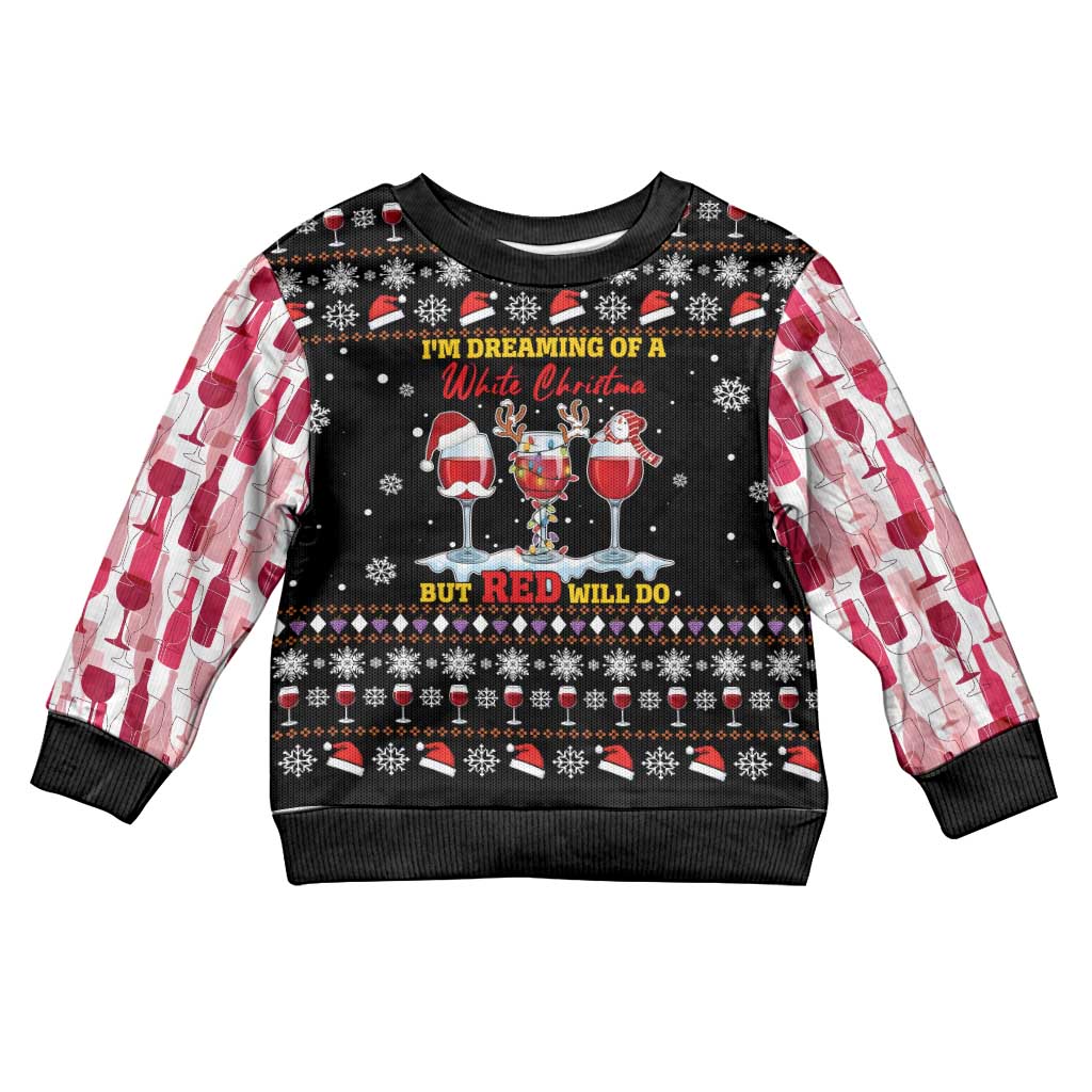 Wine Red Christmas Christmas Kid Ugly Christmas Sweater Xmas Holiday Patterns - Wonder Print Shop