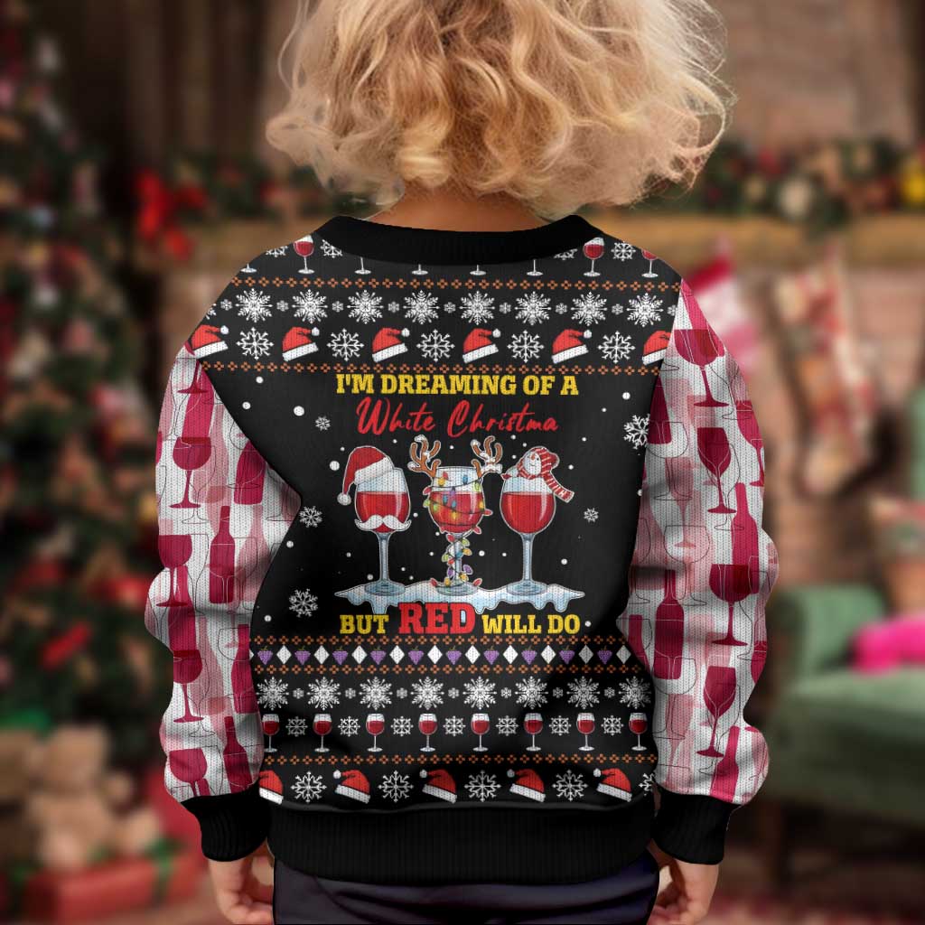 Wine Red Christmas Christmas Kid Ugly Christmas Sweater Xmas Holiday Patterns - Wonder Print Shop
