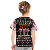 Wine Red Christmas Christmas Christmas Kid T Shirt Xmas Holiday Patterns - Wonder Print Shop