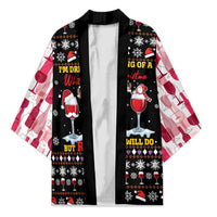 Wine Red Christmas Christmas Christmas Kimono Xmas Holiday Patterns - Wonder Print Shop