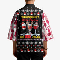 Wine Red Christmas Christmas Christmas Kimono Xmas Holiday Patterns - Wonder Print Shop