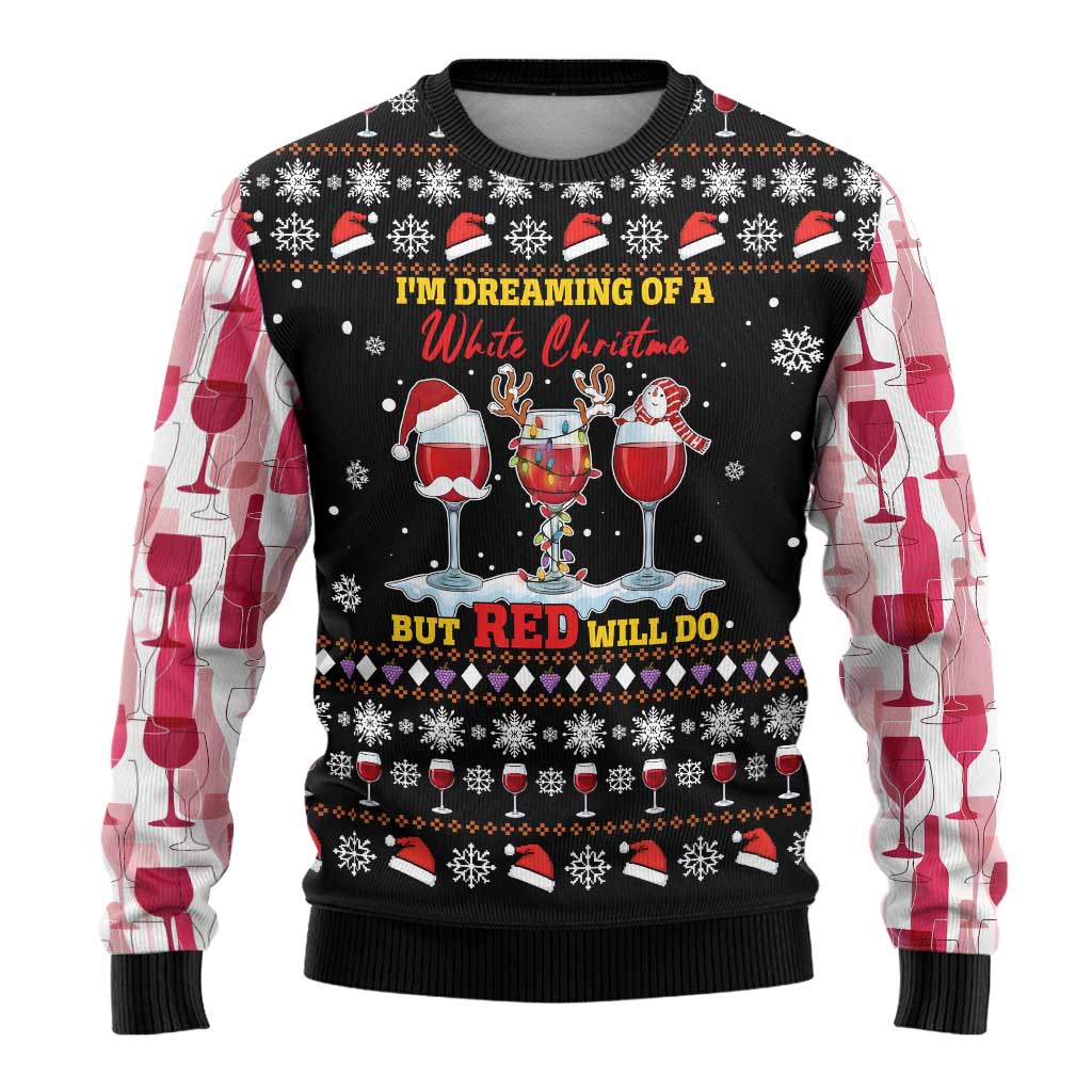 Wine Red Christmas Christmas Ugly Christmas Sweater Xmas Holiday Patterns - Wonder Print Shop